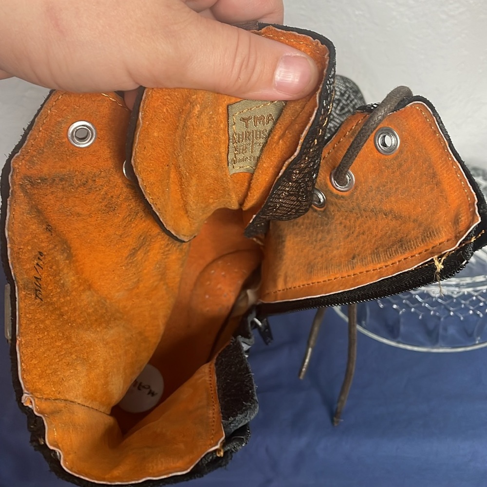 TMA MAIA company women’s leather metallic boots 7.5 NWT - Picture 12 of 15